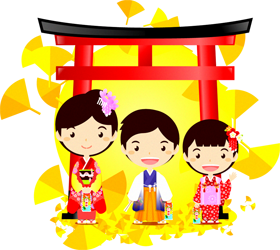 七五三詣のイラスト/イチョウ