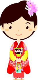七五三詣のイラスト/女の子
