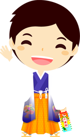 七五三詣のイラスト/男の子2