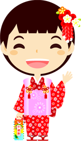 七五三詣のイラスト/女の子4