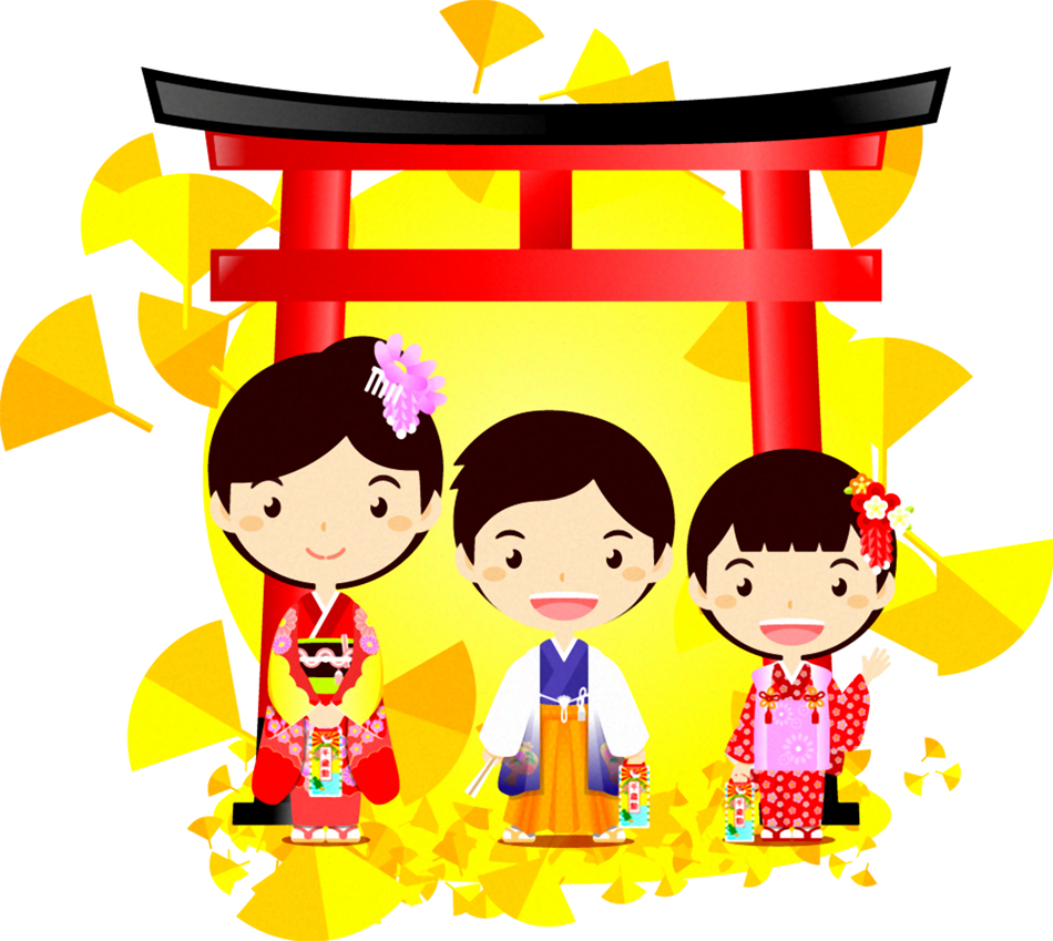 七五三詣のイラスト/イチョウ