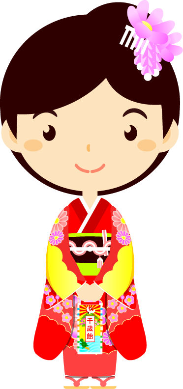 七五三詣のイラスト/女の子