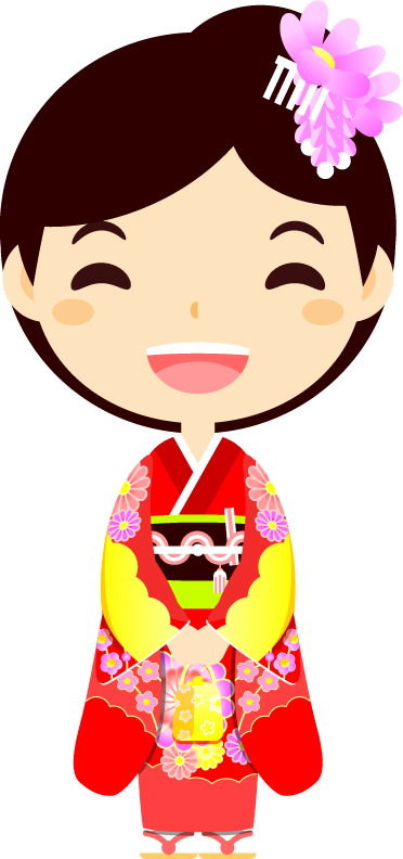 七五三詣のイラスト/女の子2