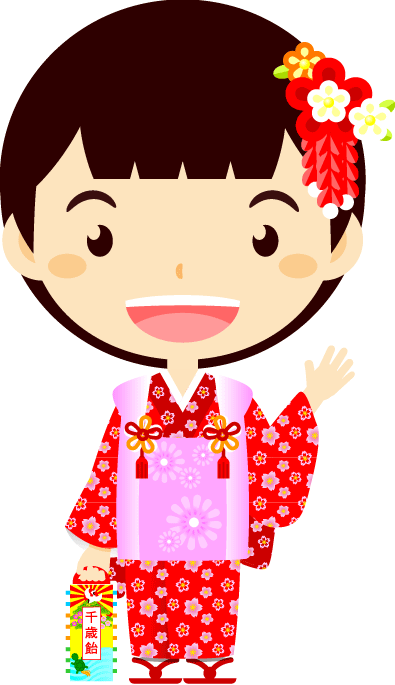 七五三詣のイラスト/女の子3