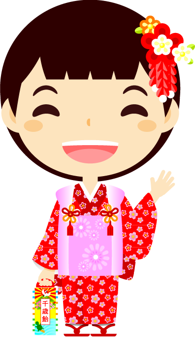 七五三詣のイラスト/女の子3
