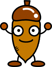 かわいいどんぐりのイラスト