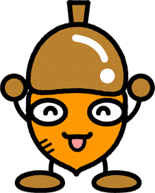 笑うどんぐりのイラスト2
