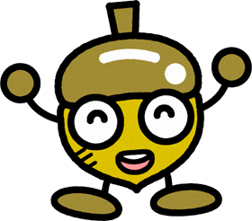 笑うどんぐりのイラスト3