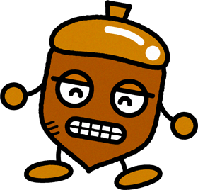 笑うどんぐりのイラスト4