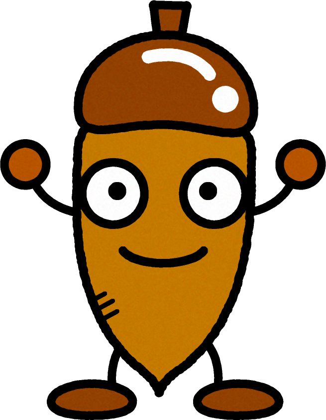 かわいいどんぐりのイラスト