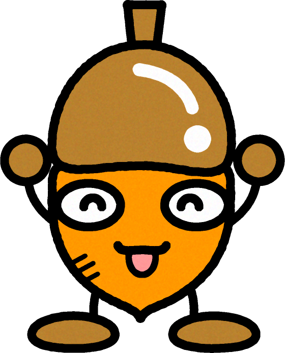 笑うどんぐりのイラスト2