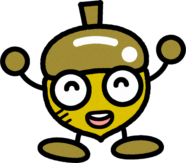 笑うどんぐりのイラスト3