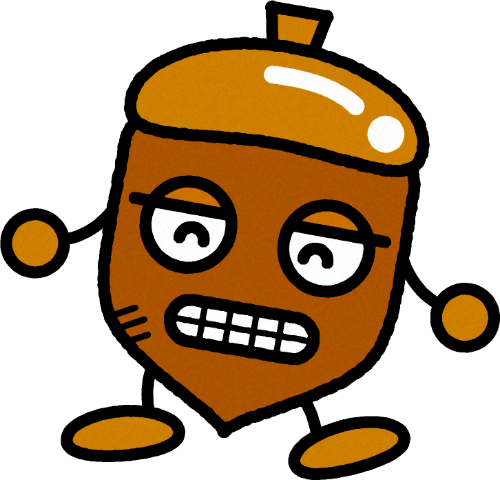 笑うどんぐりのイラスト4