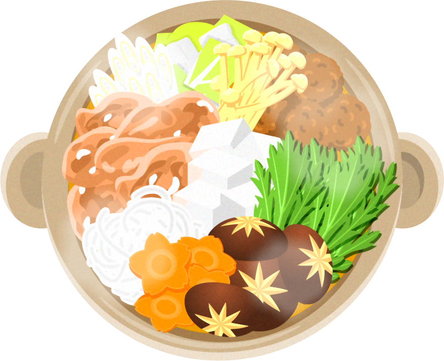 寄せ鍋イラスト/上