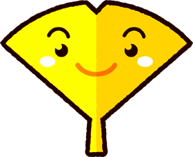 かわいい銀杏の葉のイラスト