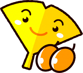 かわいい銀杏の葉とギンナンの実のイラスト