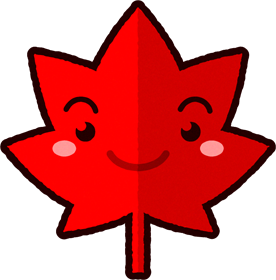 かわいい紅葉の葉のイラスト/赤