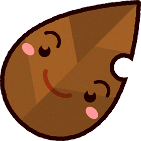 かわいい枯れ葉のイラスト