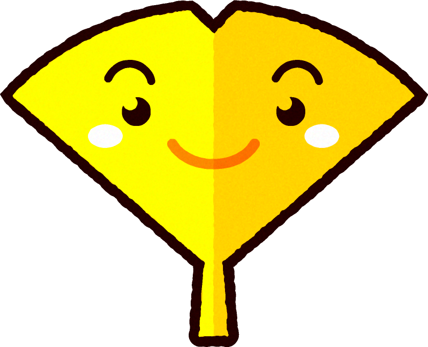 かわいい銀杏の葉のイラスト