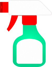 掃除洗剤のイラスト