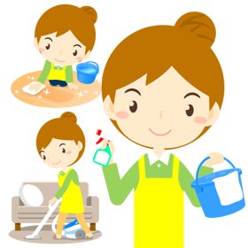 大掃除のイラスト