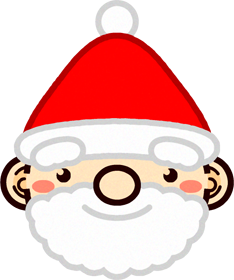 サンタクロースの顔イラスト
