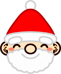 サンタクロースの笑顔イラスト