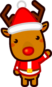 赤鼻のトナカイのイラスト