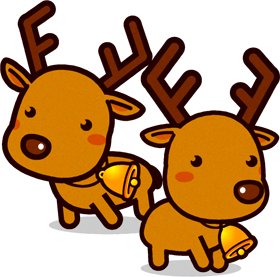 トナカイのイラスト/2匹