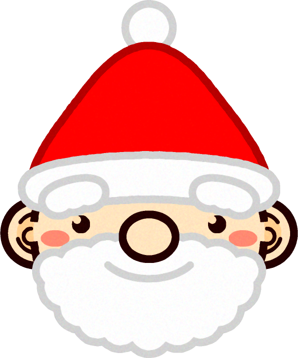 サンタクロースの顔イラスト
