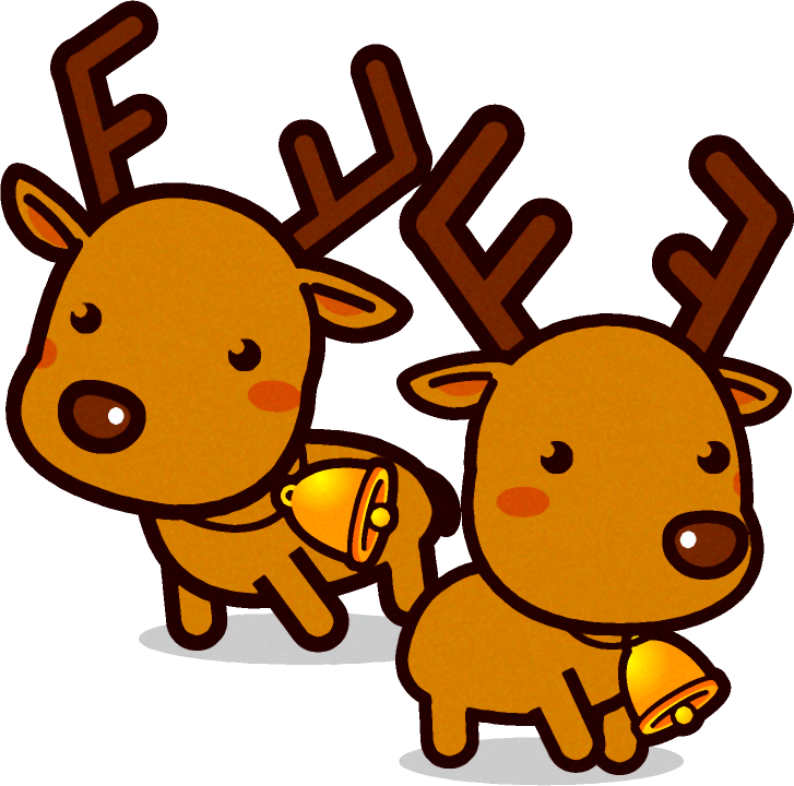 トナカイのイラスト/2匹