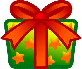 クリスマスプレゼントのイラスト/星柄