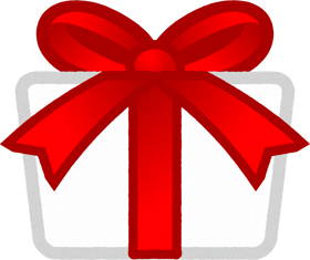 クリスマスプレゼントのイラスト/無地