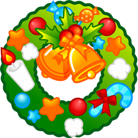 クリスマスリースのイラスト