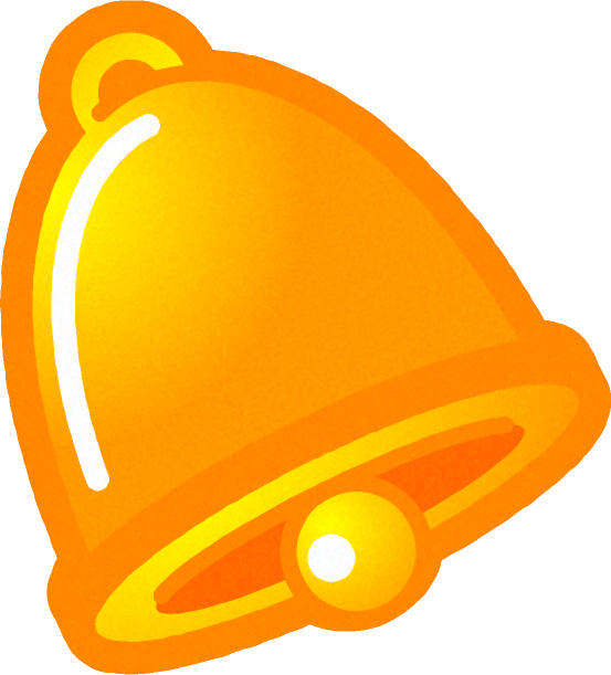 ベルとクリスマスリーフのイラスト