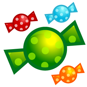 クリスマスキャンディのイラスト