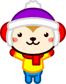 サルのイラスト/冬服