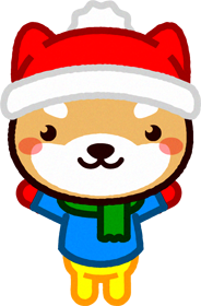 柴犬のイラスト/冬服