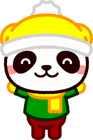 パンダのイラスト/冬服