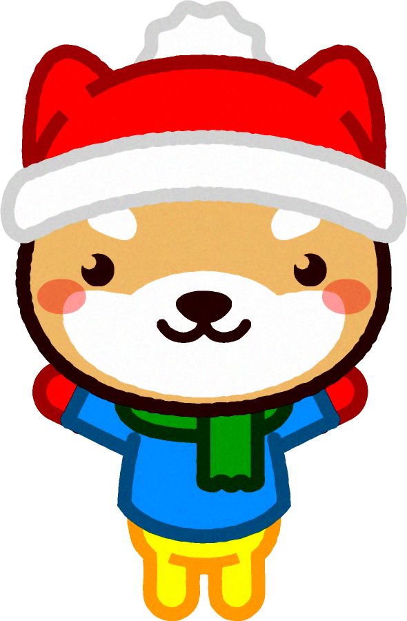 柴犬のイラスト/冬服