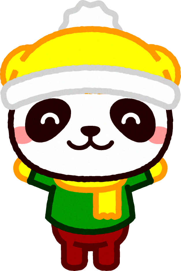 パンダのイラスト/冬服