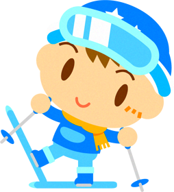 スキーをする男の子のイラスト/歩く