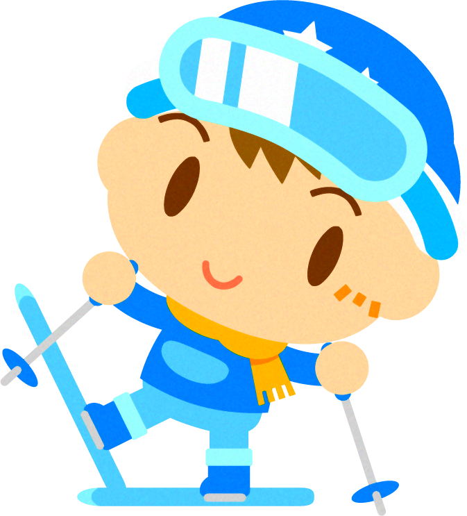 スキーをする男の子のイラスト/歩く