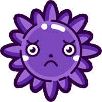 フルエンザウィルスのイラスト/不満