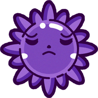 インフルエンザウィルスのイラスト/思案