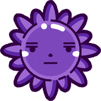 インフルエンザウィルスのイラスト/無表情