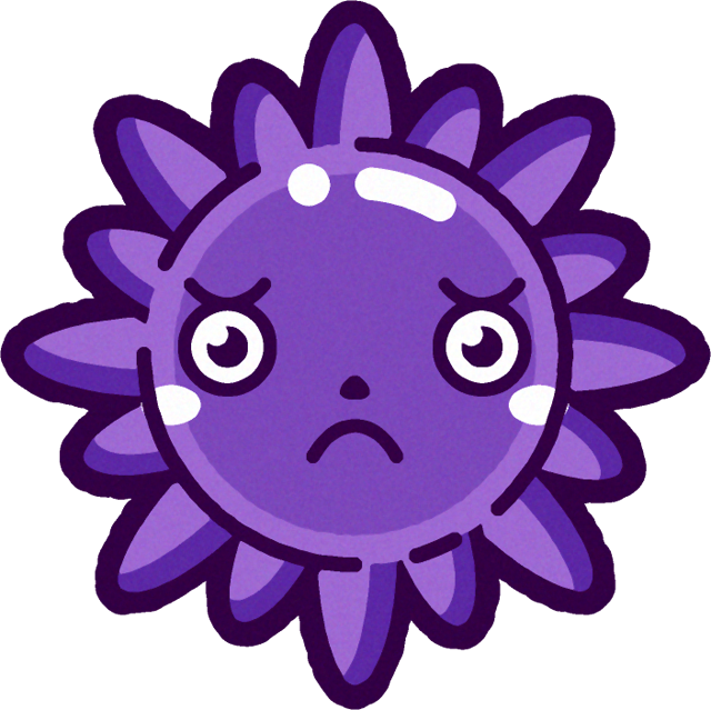 フルエンザウィルスのイラスト/不満