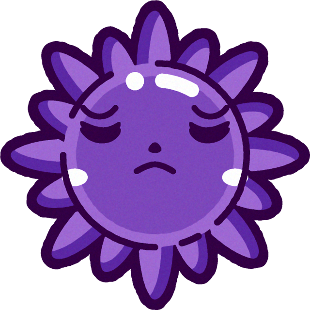 インフルエンザウィルスのイラスト/思案