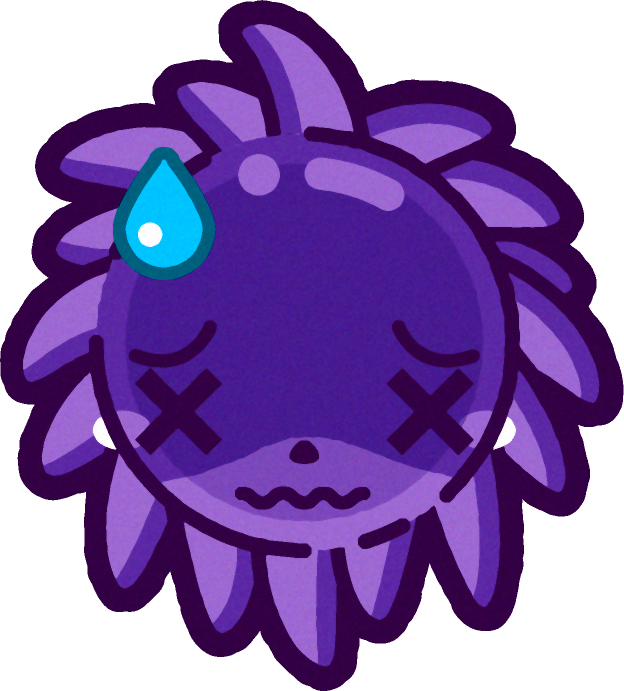 インフルエンザウィルスのイラスト/弱体化