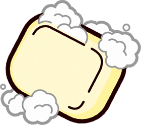 泡立った石けんイラスト